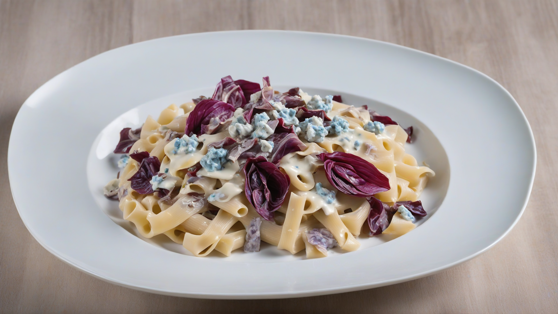 pasta radicchio e gorgonzola